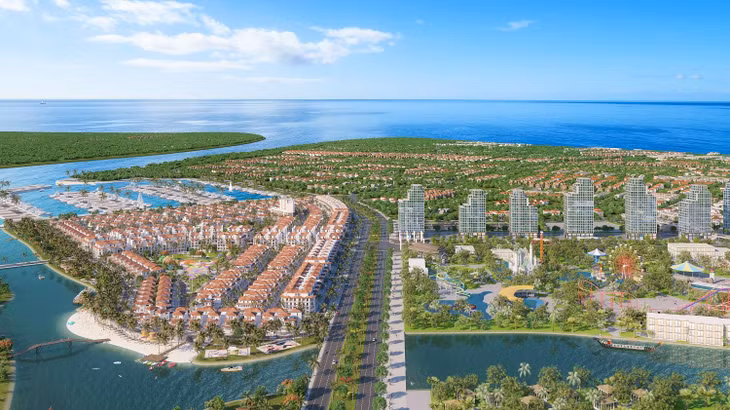 Công viên Sun World là “mảnh ghép” quan trọng trong siêu dự án tỷ đô của Sun Group tại Sầm Sơn. Ảnh phối cảnh
