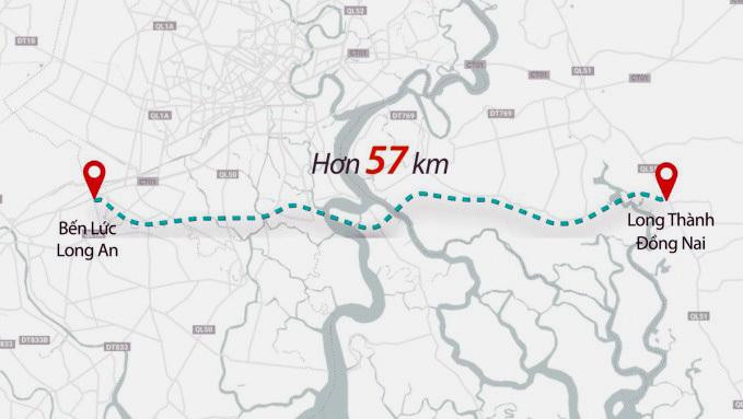 Toàn tuyến cao tốc Bến Lức - Long Thành