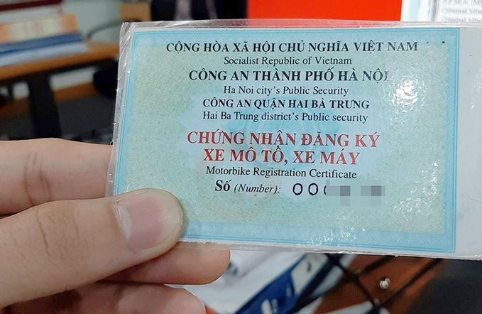 Giấy đăng ký mô tô xe máy