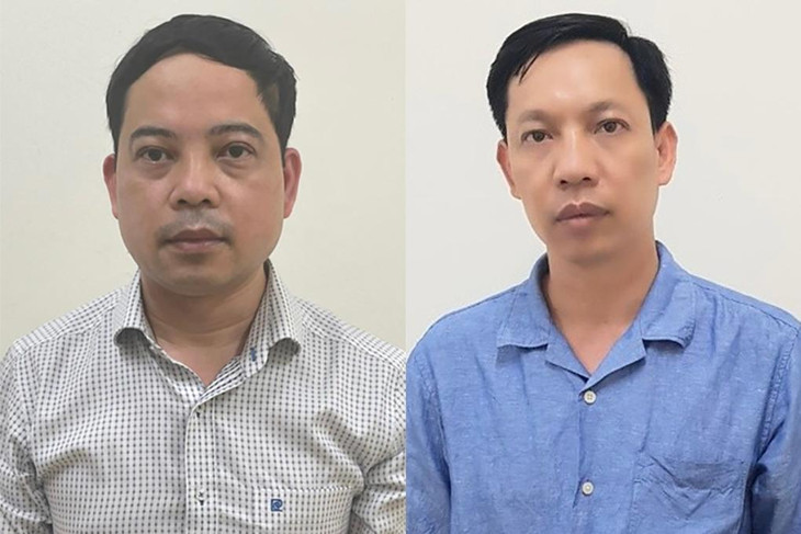 Bị can Phạm Trung Kiên và Vũ Anh Tuấn. Ảnh: Bộ Công an