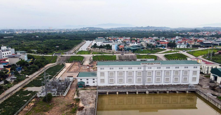 Trạm tiêu nước phía Tây Hà Nội chưa thể hoạt động hết công suất do thiếu nước