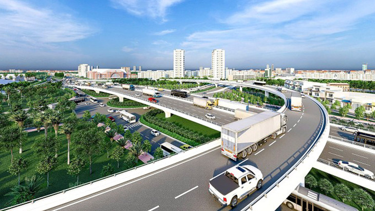 Phối cảnh nút giao Mỹ Thủy khi hoàn thành