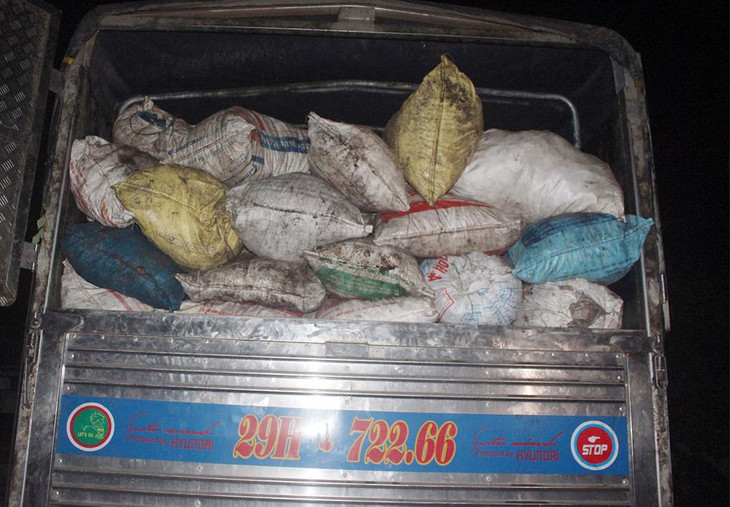 Tang vật thu giữ trên xe tải