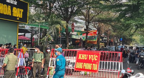 Một khu vực bị phong tỏa tại Bình Dương do có bệnh nhân nhiễm Covid-19
