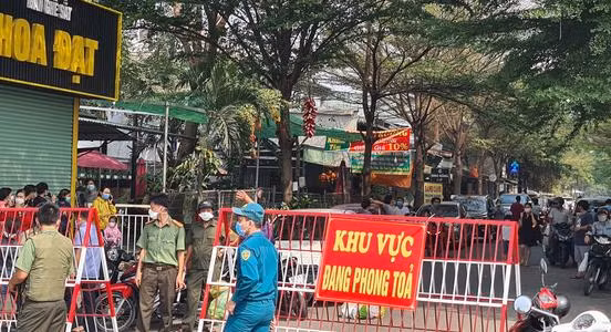 Một khu vực bị phong tỏa tại Bình Dương do có bệnh nhân nhiễm Covid-19