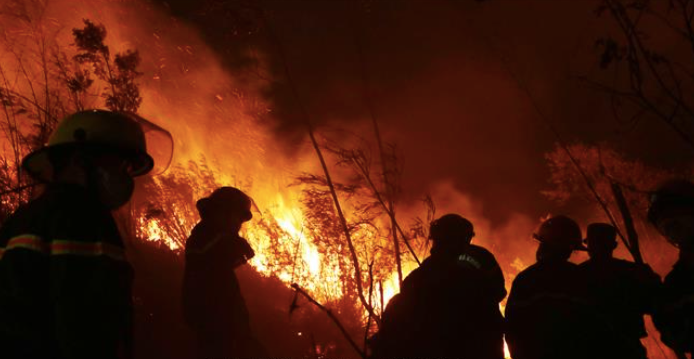 Tỉnh Lai Châu huy động hơn 1.000 người tham gia chữa cháy