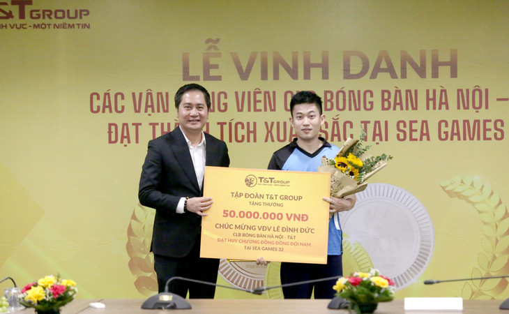 CLB bóng bàn Hà Nội T&amp;T góp công vào thành công chung của thể thao Việt Nam tại SEA Games 32.