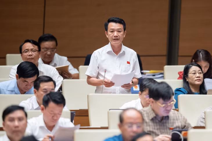 Đại biểu Trần Quang Minh - Đoàn ĐBQH tỉnh Quảng Bình phát biểu tại phiên thảo luận