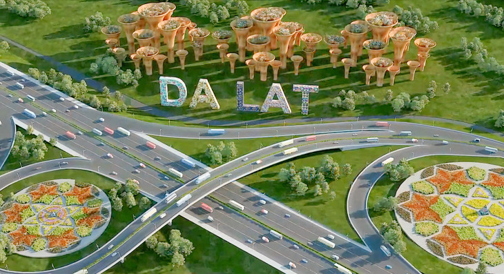 Trên tuyến có những nút giao được thiết kế hiện đại, hài hòa với địa hình và không gian xung quanh