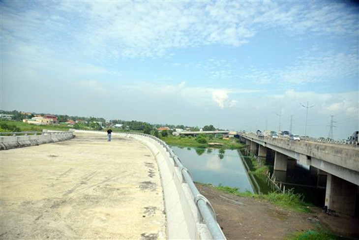 Khu vực nút giao Bến Lức (địa phận Long An), nơi giao giữa tuyến Vành đai 3 và cao tốc TP.HCM -Trung Lương