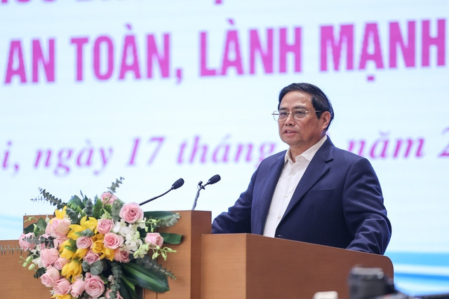 Thủ tướng Chính phủ Phạm Minh Chính phát biểu khai mạc Hội nghị. Ảnh VGP