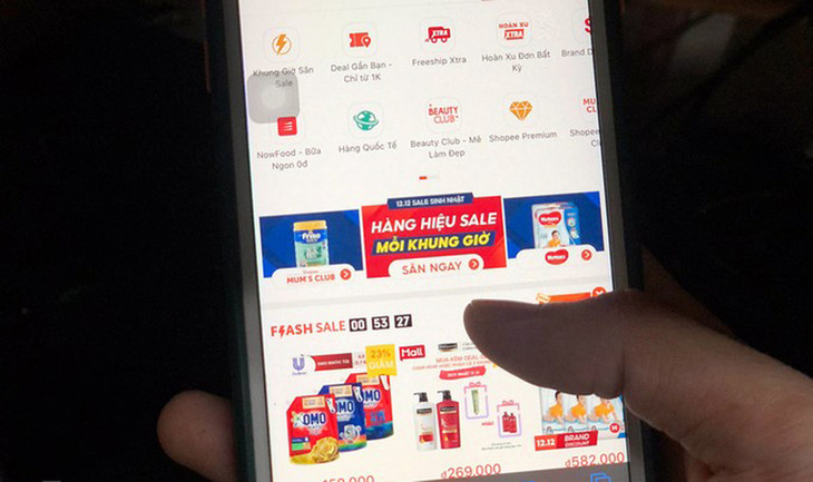 Giao diện của một trong các sàn thương mại điện tử lớn nhất tại Việt Nam