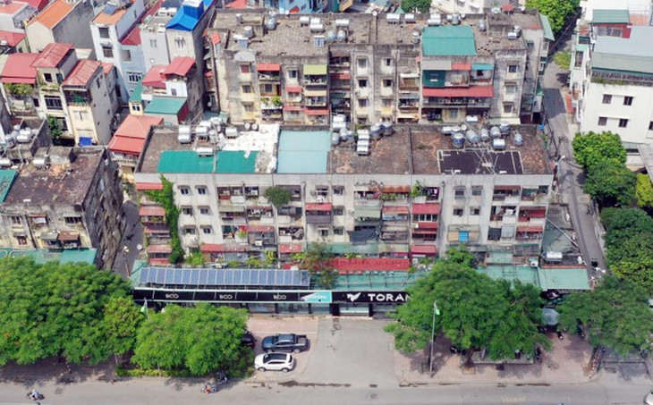 Chung cư cũ số 135 Nguyễn Văn Cừ, phường Ngọc Lâm, quận Long Biên dự kiến được phá dỡ xây mới quý III/2023