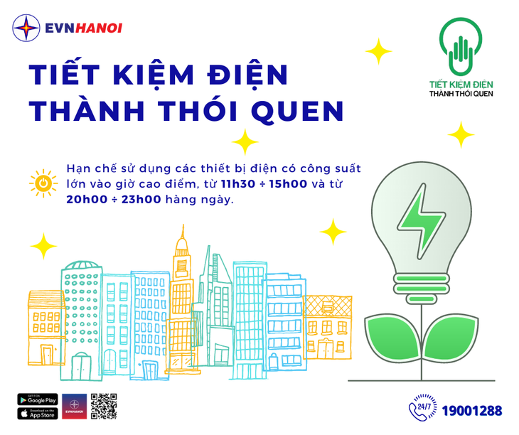 Tiết kiệm điện thành thói quen