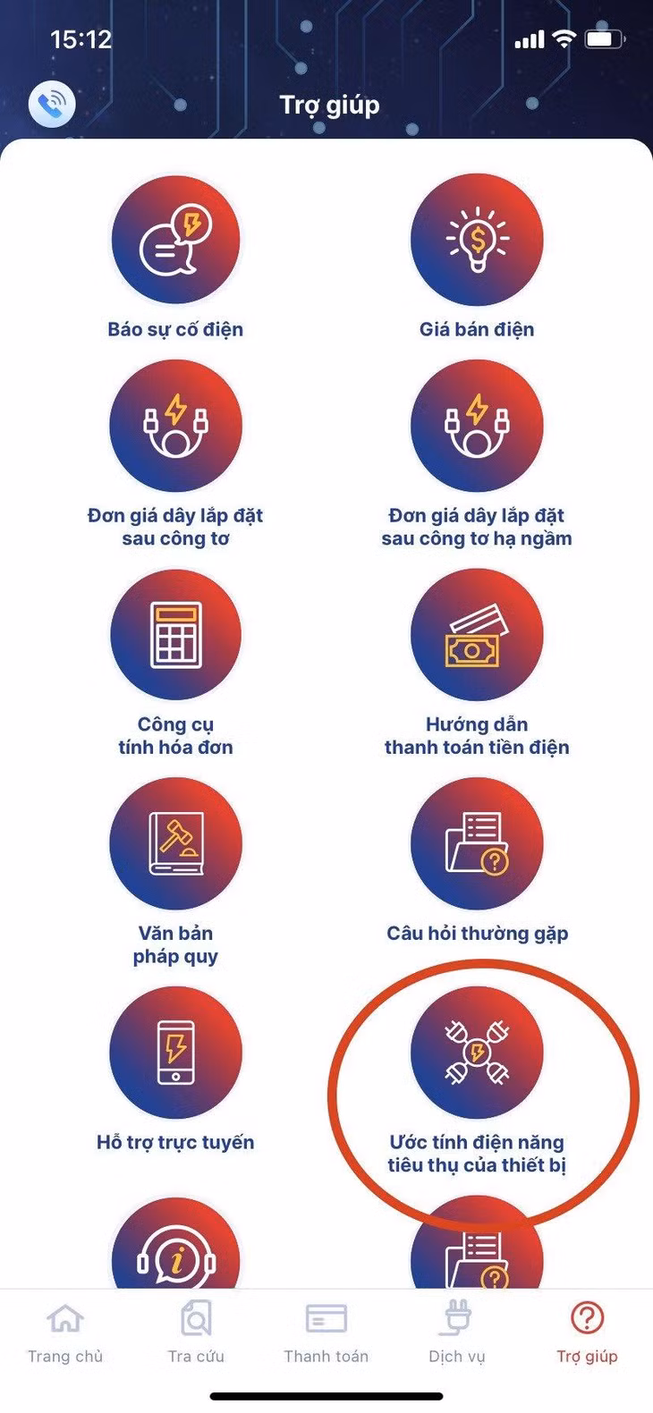 Tính năng “ước tính điện năng tiêu thụ của thiết bị” trên App EVNHANOI