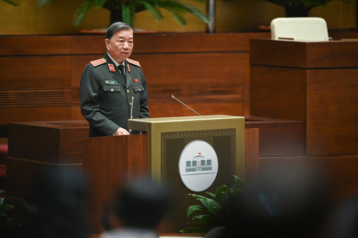 Bộ trưởng Bộ Công an Tô Lâm cũng báo cáo trước Quốc hội những chủ trương, giải pháp phòng, chống tội phạm và vi phạm pháp luật năm 2023