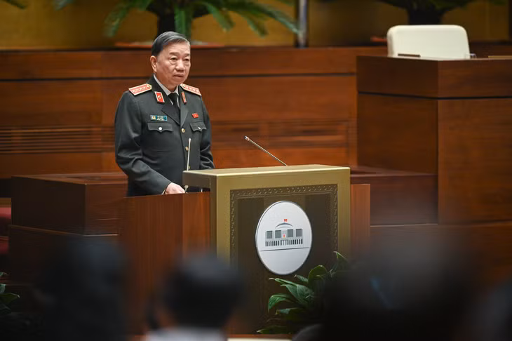 Bộ trưởng Bộ Công an Tô Lâm cũng báo cáo trước Quốc hội những chủ trương, giải pháp phòng, chống tội phạm và vi phạm pháp luật năm 2023