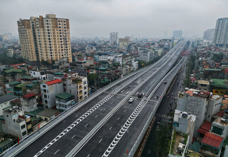 Các phương tiện được lưu thông trên đường Vành đai 2 trên cao từ 11/1 Các phương tiện được lưu thông trên đường Vành đai 2 trên cao từ 11/1