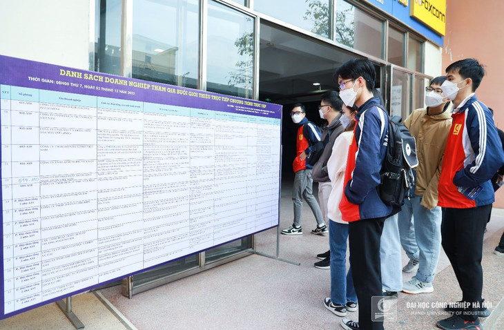 Chương trình định hướng thực tập năm 2022 tại Đại học Công nghiệp Hà Nội thu hút sự tham gia của 120 doanh nghiệp