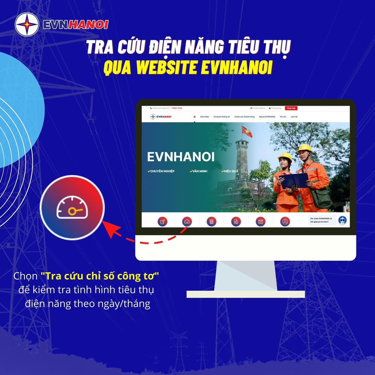 Tra cứu điện năng tiêu thụ trong tháng một cách dễ dàng Tra cứu điện năng tiêu thụ trong tháng một cách dễ dàng