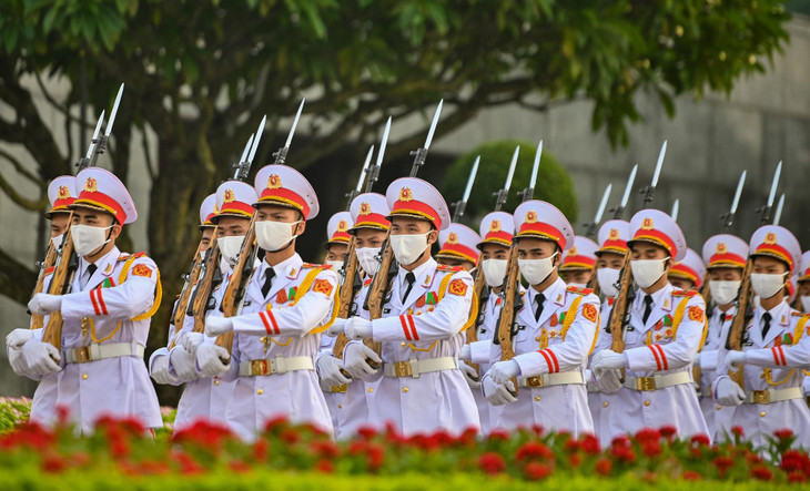 Các chiến sĩ tiêu binh đều có quân dung đẹp, động tác điều lệnh đội ngũ chuẩn và được tập luyện thường xuyên