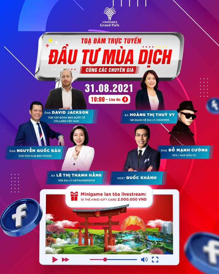 Theo dõi lại Toạ đàm trực tuyến “Đầu tư mùa dịch cùng các chuyên gia” tại: https://fb.watch/7JW5UxgGZd/
