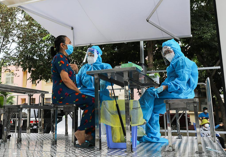 Tiêm vaccine lưu động ở quận Gò Vấp