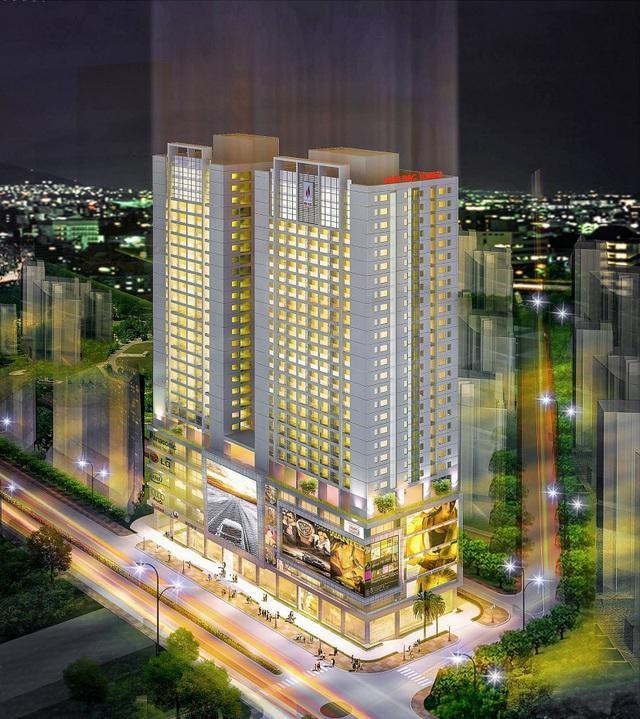 Thanh tra tỉnh Bắc Ninh kiến nghị thu hồi dự án tòa nhà hỗn hợp gồm trung tâm thương mại, văn phòng và chung cư cho thuê của Công ty Dầu khí Kinh Bắc "ôm" đất 6 năm không triển khai. Ảnh phối cảnh dự án.