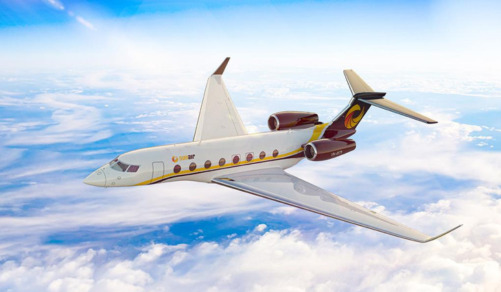 Hình ảnh thương hiệu máy bay Sun Air. Hình ảnh thương hiệu máy bay Sun Air.