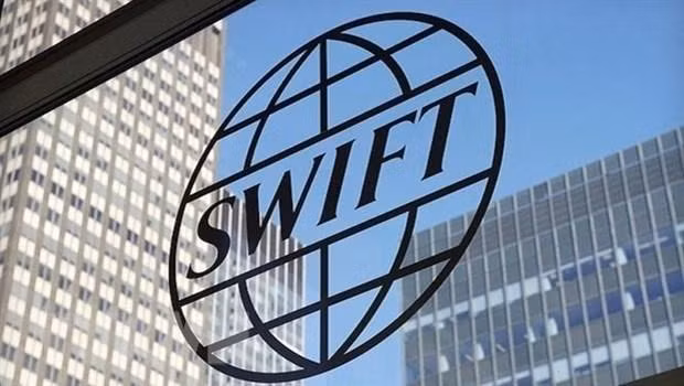 Biểu tượng hệ thống thanh toán toàn cầu SWIFT. Biểu tượng hệ thống thanh toán toàn cầu SWIFT.