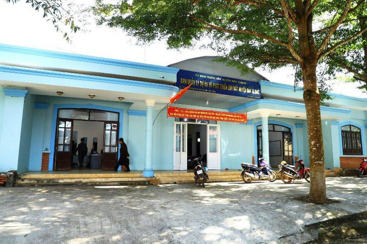 Trụ sở Ban quản lý dự án và phát triển quỹ đất huyện Đắk Glong, nơi ông Phan Thanh Vỹ làm việc.