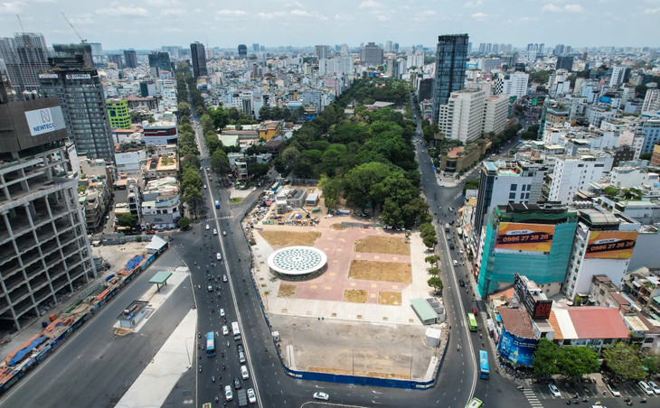 Diện mạo Công viên 23 Tháng 9 sau khi công trường Metro số 1 hoàn trả một phần diện tích