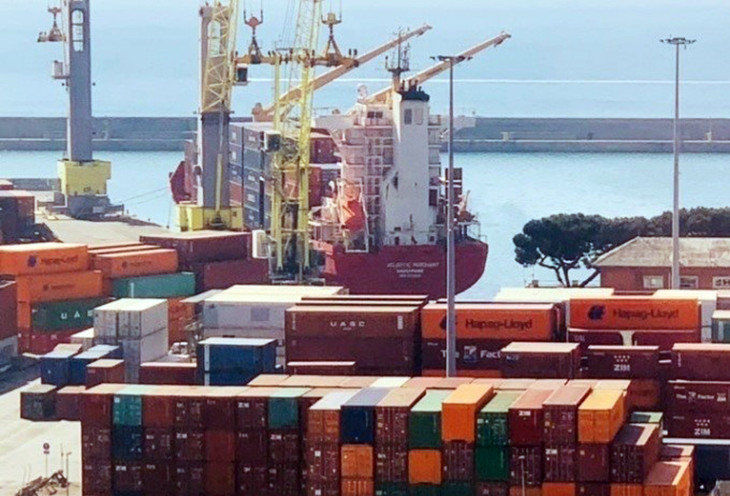 Các container điều trong vụ lô hạt điều bị mất kiểm soát được tạm giữ trước đó tại cảng Genoa (Italy). Các container điều trong vụ lô hạt điều bị mất kiểm soát được tạm giữ trước đó tại cảng Genoa (Italy).