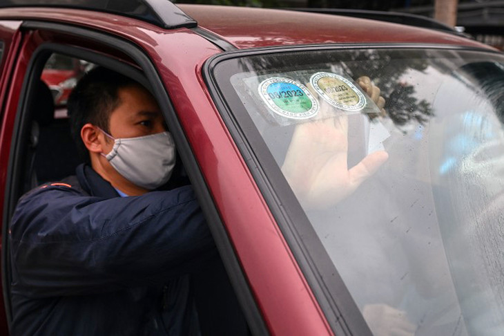 Xe đăng kiểm tại Trung tâm đăng kiểm xe cơ giới 29.03 Hà Nội