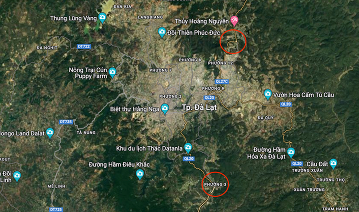 Hai bến xe trên Quốc lộ 20 và Quốc lộ 27, cách trung tâm TP. Đà Lạt khoảng 10 km