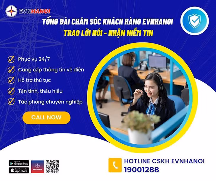 Tổng đài chăm sóc khách hàng EVNHANOI: “Trao lời nói - Nhận niềm tin”