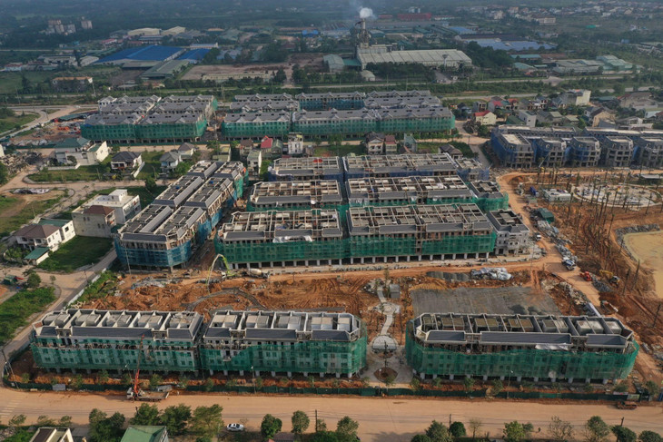 Vincom Shophouse Royal Park đang trong giai đoạn hoàn thiện.