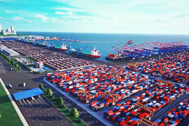 Mô phỏng cảng nước sâu Mỹ Thủy sau khi hoàn thành Mô phỏng cảng nước sâu Mỹ Thủy sau khi hoàn thành