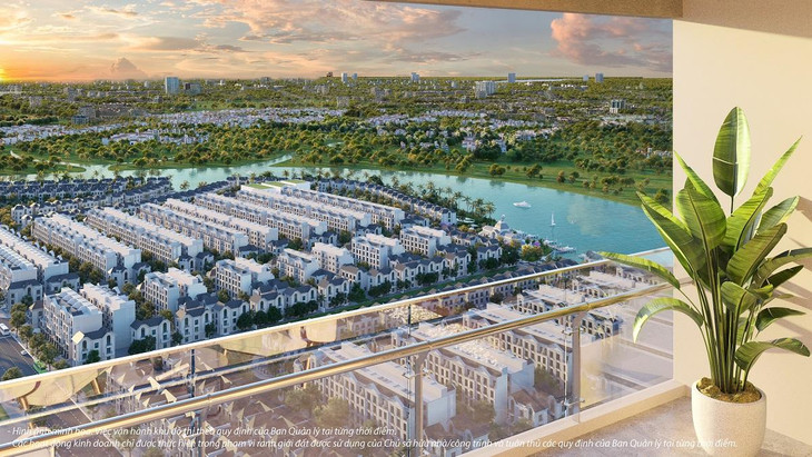 Căn hộ LUMIÈRE Boulevard hướng bến du thuyền Manhattan Glory và sông Đồng Nai