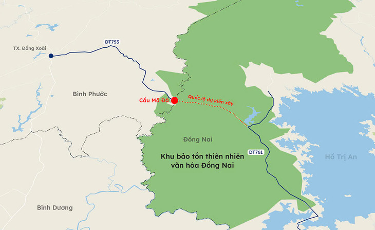 Phương án xây cầu Mã Đà, đường xuyên khu sinh quyển được tỉnh Bình Phước đề xuất Phương án xây cầu Mã Đà, đường xuyên khu sinh quyển được tỉnh Bình Phước đề xuất