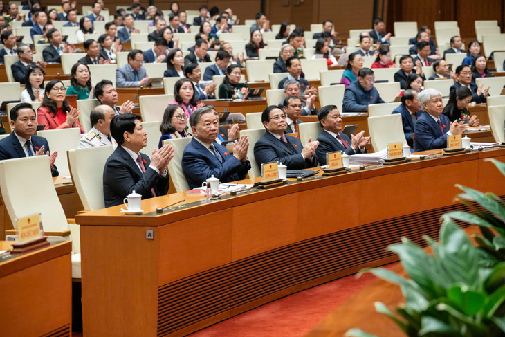 Lãnh đạo Đảng, Nhà nước và các đại biểu Quốc hội dự phiên khai mạc Kỳ họp