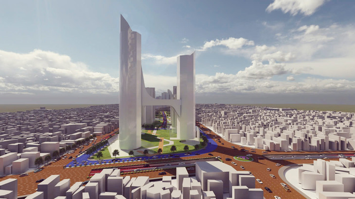 Phối cảnh sơ bộ một phần dự án TOD Hàng Xanh (Bình Thạnh, TP.HCM)