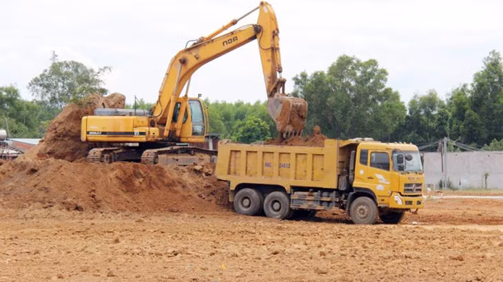 Nhu cầu cung cấp vật liệu san lấp đối với 4 dự án trọng điểm trên địa bàn tỉnh hơn 14,142 triệu m3