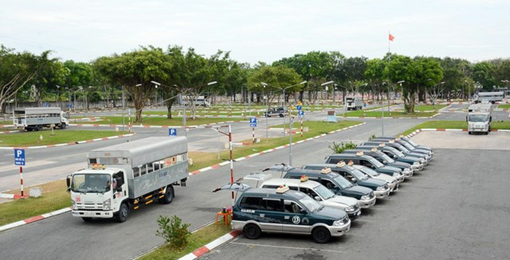 Thi sát hạch tại một trung tâm đào tạo và sát hạch lái xe