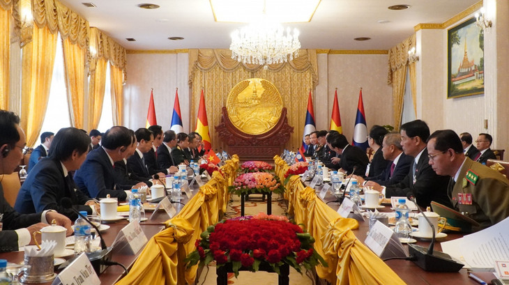 Chủ tịch nước Võ Văn Thưởng hội đàm với Tổng Bí thư, Chủ tịch nước Lào Thongloun Sisoulith