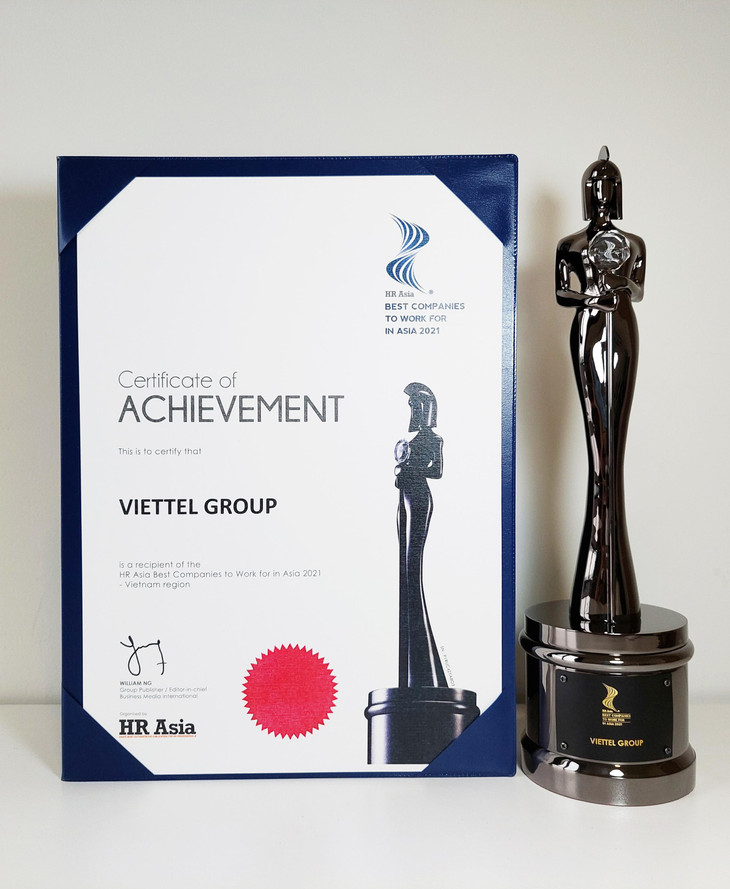 Viettel được HR Asia chứng nhận là một trong những Nơi làm việc tốt nhất chấu Á