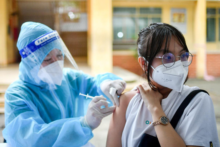 Trong ngày 27/10 đã tiêm 1.428 trẻ 16-17 tuổi tại điểm tiêm Trường Tiểu học thị trấn Củ Chi