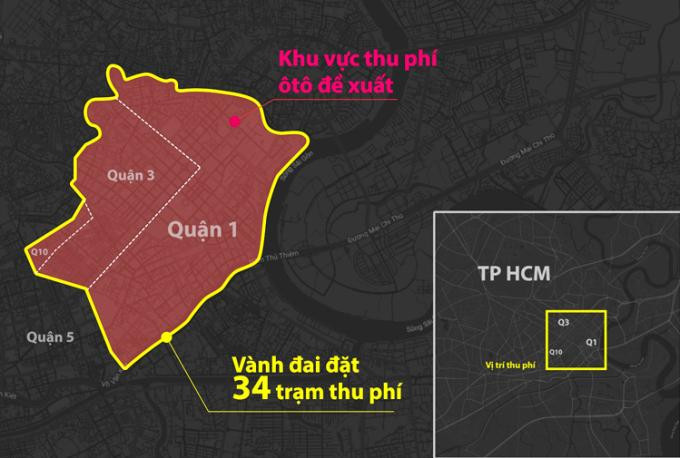 Khu vực thu phí được đề xuất năm 2019 Khu vực thu phí được đề xuất năm 2019