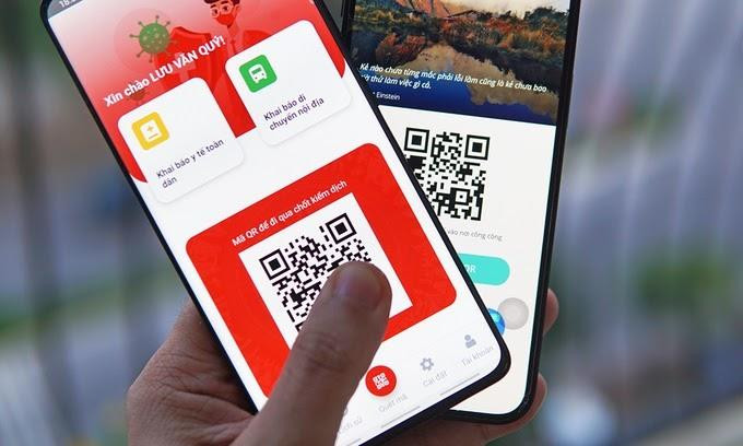 Người dùng có thể sử dụng bất cứ ứng dụng nào như PC-Covid, VNeID, Sổ sức khỏe điện tử... để quét mã QR Người dùng có thể sử dụng bất cứ ứng dụng nào như PC-Covid, VNeID, Sổ sức khỏe điện tử... để quét mã QR