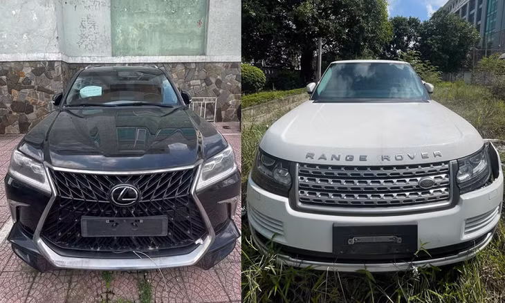 Chiếc Lexus LX 570 đời 2018 sản xuất tại Nhật Bản và Range Rover đời 2016 nhập khẩu từ Anh thuộc diện đấu giá
